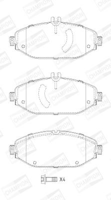 CHAMPION Brake pad kit 573692CH suitable for MERCEDES-BENZ C-Class, E-Class, CLS