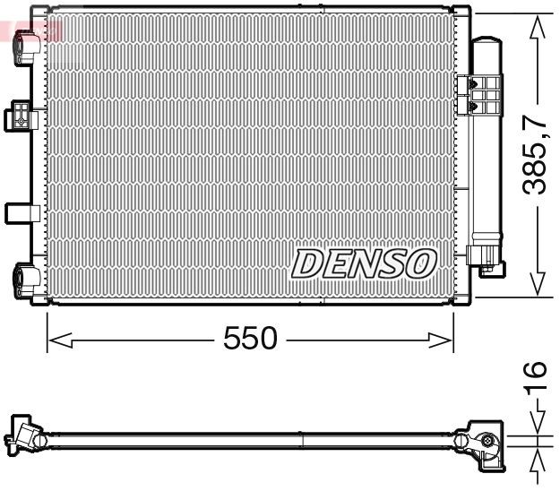 DENSO with dryer, R 134a Refrigerant: R 134a Condenser, air conditioning DCN10043 buy