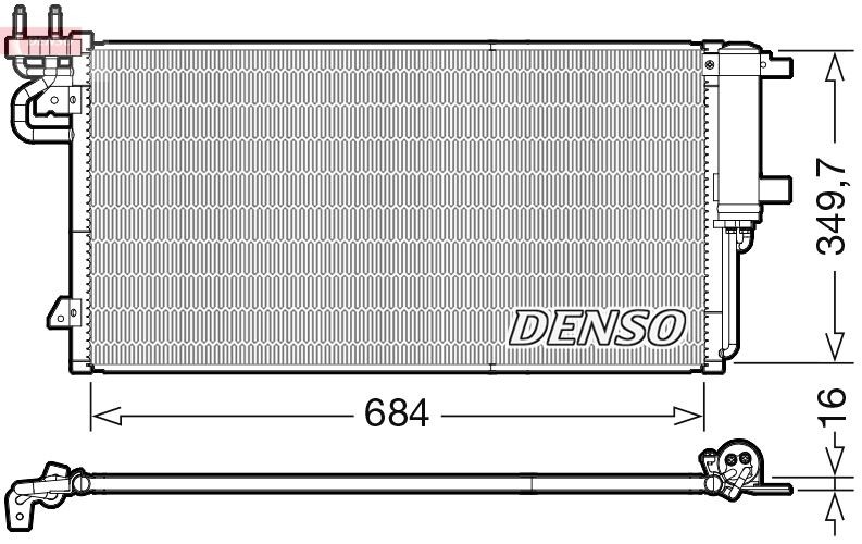 DENSO DCN10045 Air conditioning condenser 1856-995