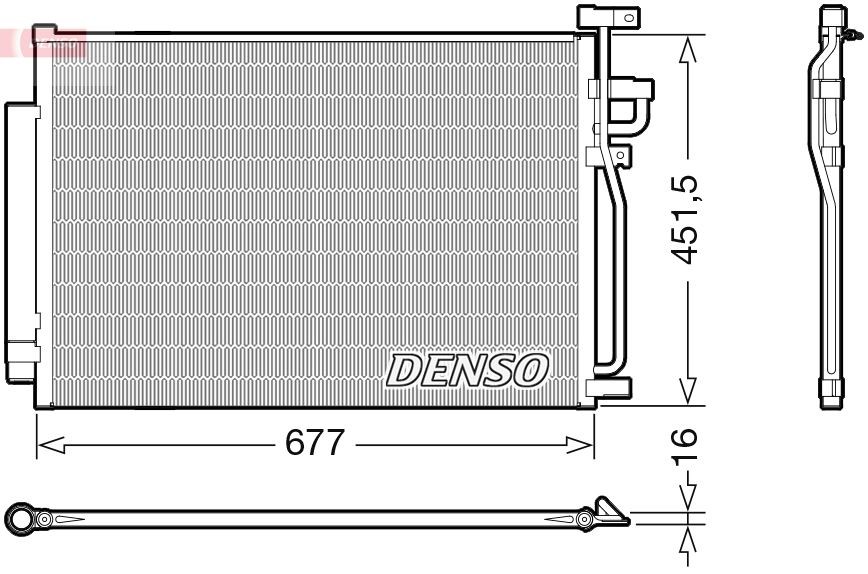 DENSO with dryer, R 134a Refrigerant: R 134a Condenser, air conditioning DCN20040 buy