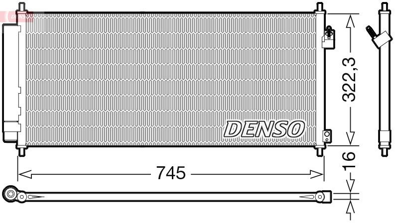 DENSO DCN40026 Air conditioning condenser 80110-TK6-A01