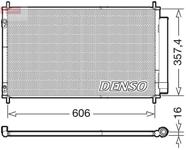 DENSO DCN50058 Air conditioning condenser with dryer, R 134a