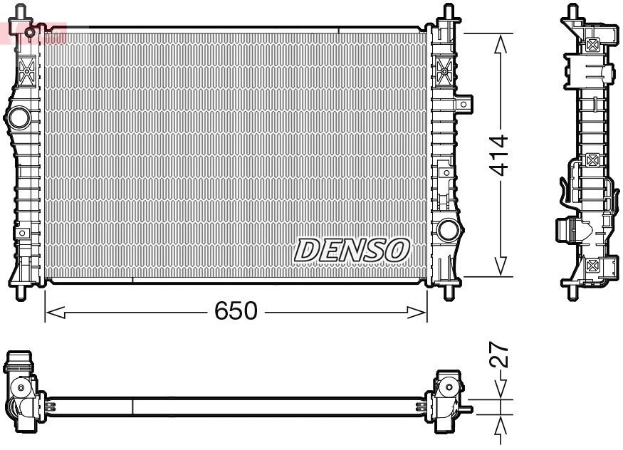 DRM21104 DENSO Radiators CITROËN 650 x 432 x 27 mm