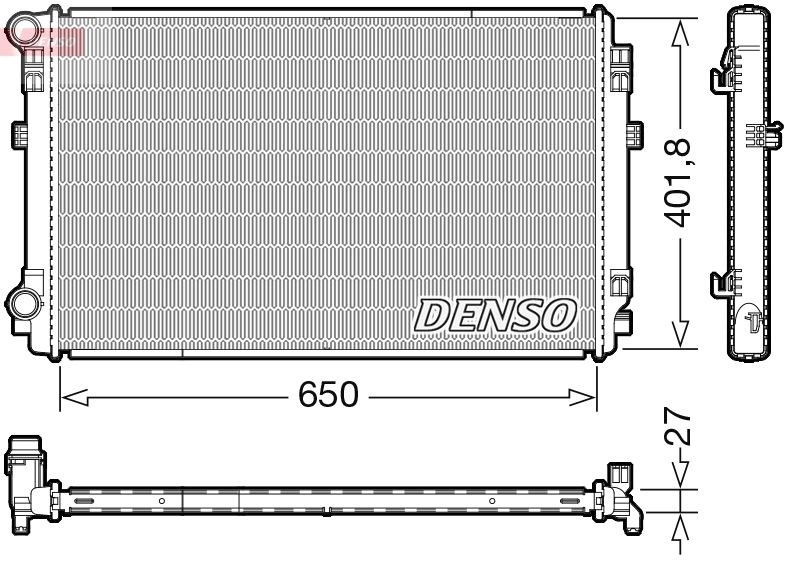 DENSO DRM32048 Engine radiator 650 x 420 x 27 mm