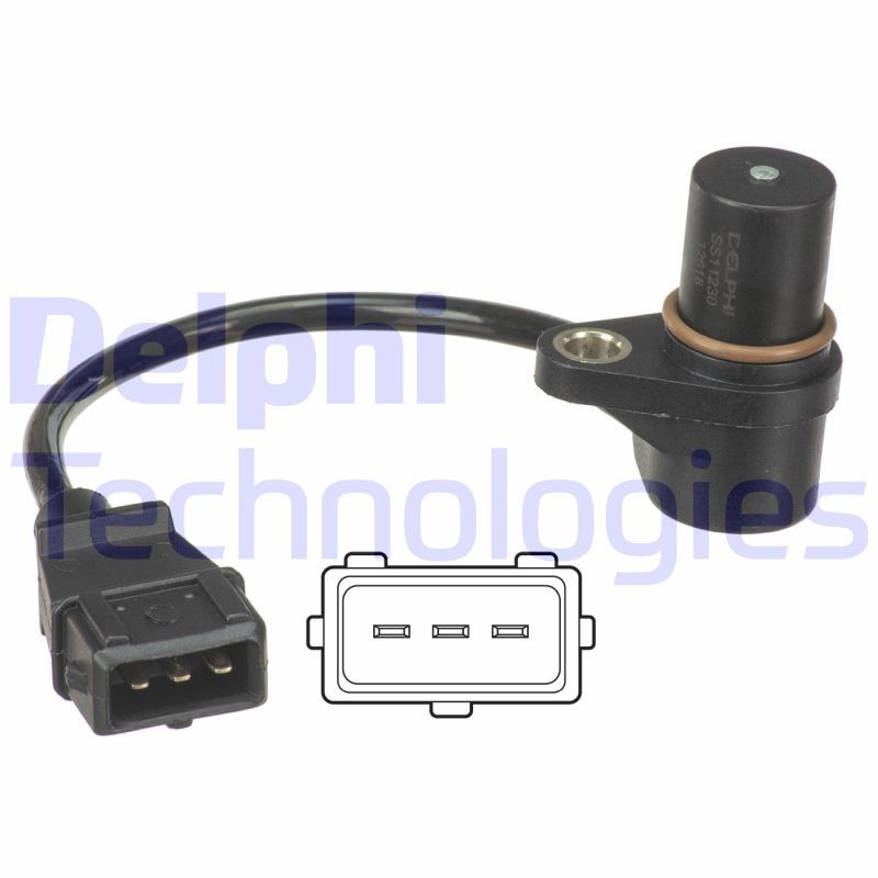 DELPHI SS11230 Crankshaft sensor 3-pin connector