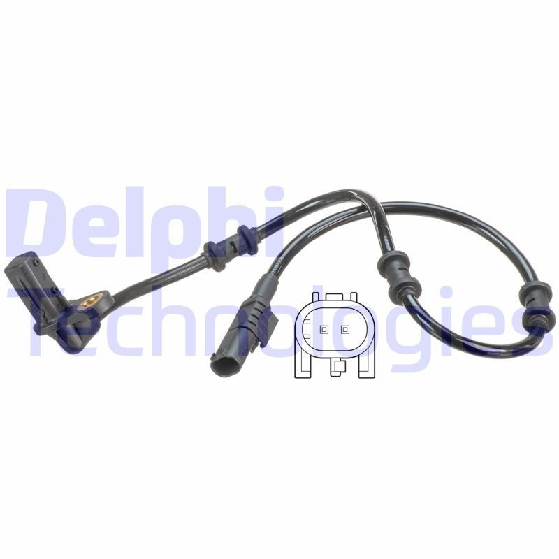 DELPHI Active sensor, 575mm Sensor, wheel speed SS20595 buy