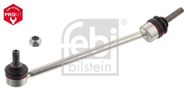 FEBI BILSTEIN 106868 Anti-roll bar link Front Axle Left, 260,3mm, M12 x 1,5 , with self-locking nut, without taper plug, Steel