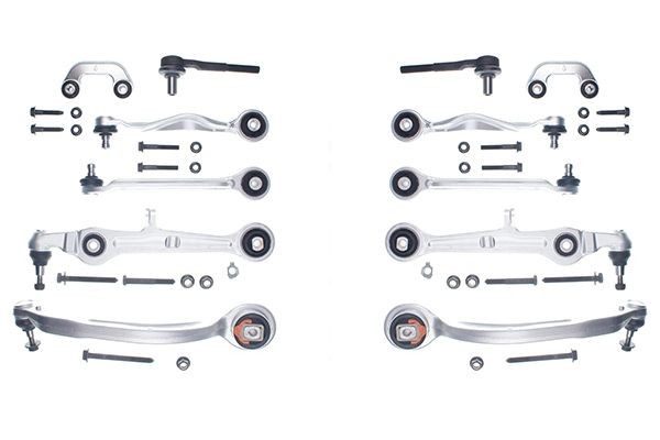 Suspension upgrade kit DENCKERMANN Trailing Arm, Front axle both sides, with fastening material - D200004