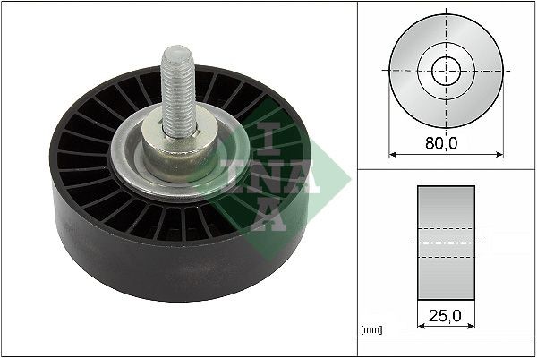 INA 532 0887 10 Deflection / guide pulley, v-ribbed belt JAGUAR E-PACE price