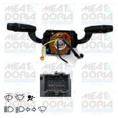 MEAT & DORIA with cornering light, with airbag clock spring with light dimmer function, with high beam function, with wipe-wash function, with rear wipe-wash function Steering Column Switch 231232 buy