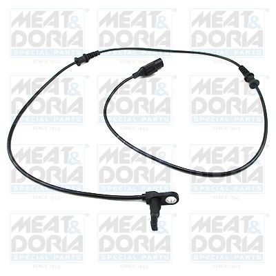 MEAT & DORIA Front Axle Right, Front Axle Left, Active sensor, 2-pin connector, 1135mm, oval Number of pins: 2-pin connector Sensor, wheel speed 90983 buy