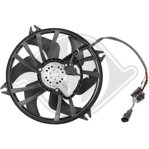 DIEDERICHS DCL1306 Fan, radiator D1: 415 mm, 160W, without radiator fan shroud, with integrated relay, with load resistor