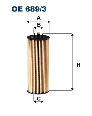 OE 689/3 FILTRON Oil filters CHRYSLER Filter Insert