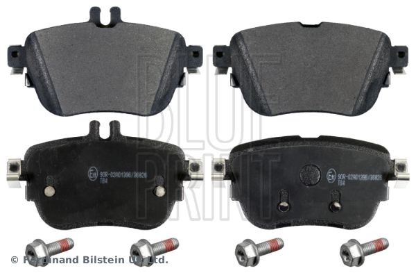 BLUE PRINT ADU174249 Brake pad set Rear Axle, prepared for wear indicator, with screw set