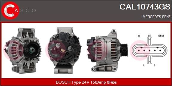CASCO CAL10743GS Alternator A015 154 1602