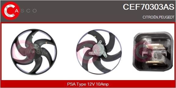 CASCO CEF70303AS Fan, radiator D1: 335 mm, 12V