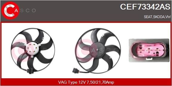 CASCO CEF73342AS Fan, radiator 6Q0959455AD+