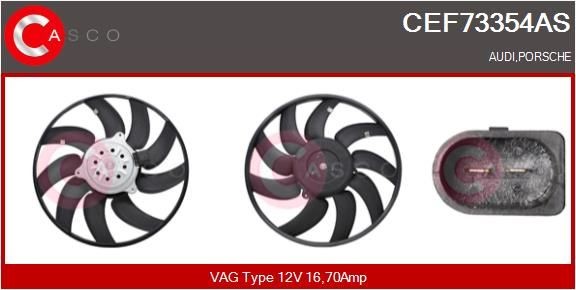 CASCO CEF73354AS Cooling fan Audi A6 C7 3.0 TDI 211 hp Diesel 2015 price