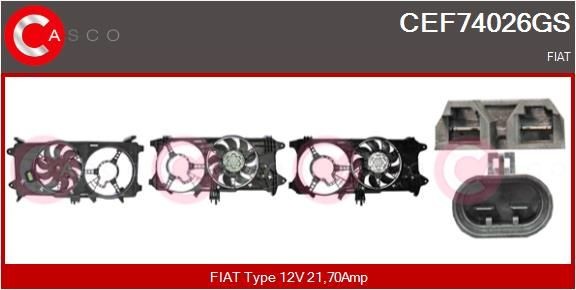 CASCO CEF74026GS Fan, radiator 51 718 487