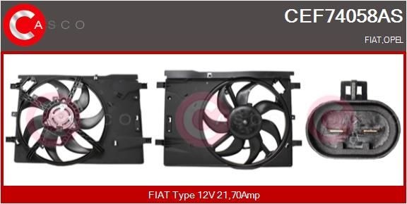 CASCO CEF74058AS Fan, radiator 1341 397