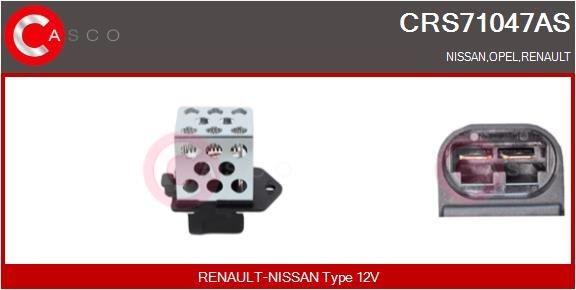 Great value for money - CASCO Pre-resistor, electro motor radiator fan CRS71047AS