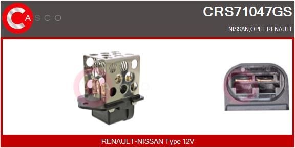 CASCO CRS71047GS Pre-resistor, electro motor radiator fan 2149300QAD