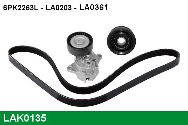 LUCAS LAK0135 Serpentine belt kit MERCEDES-BENZ E-Class Platform / Chassis (VF211) E 220 CDI 170 hp Diesel 2009 price
