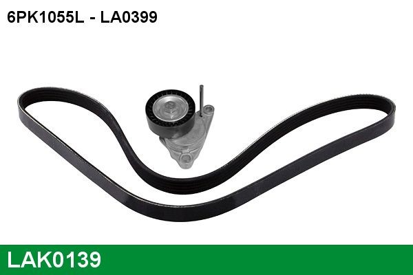 LUCAS LAK0139 Water Pump + V-Ribbed Belt Kit 98 007 165 80
