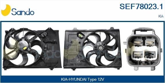 SANDO SEF78023.1 Fan, radiator 25380-1G350