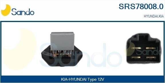 SANDO SRS780080 Blower resistor Kia Rio JB 1.5 CRDi 88 hp Diesel 2010 price
