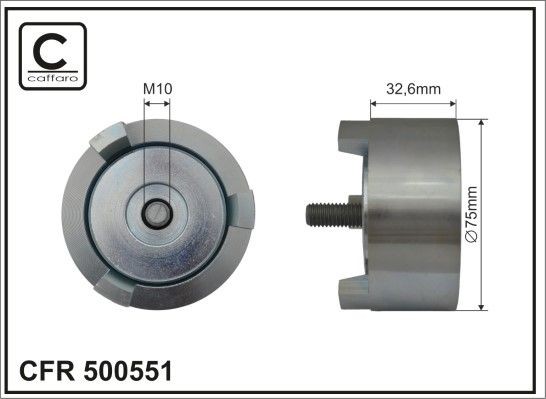 CAFFARO 500551 Deflection / Guide Pulley, v-ribbed belt