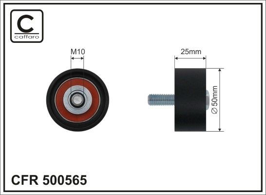 CAFFARO 500565 Volkswagen GOLF 2019 Deflection guide pulley v ribbed belt