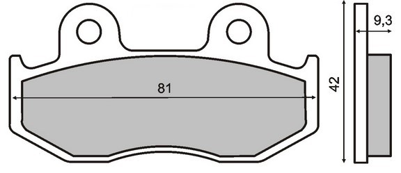 Brake pad set RMS 22 510 0270 CH Motorcycle Moped Maxi scooter