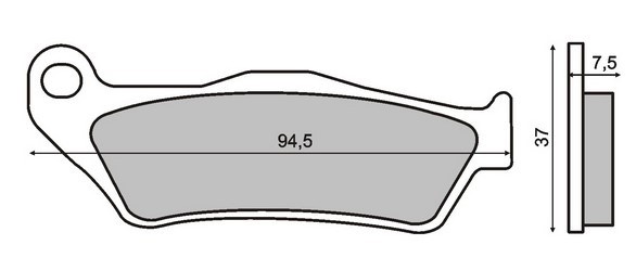 Motorrad RMS Höhe: 37mm, Breite: 7.5mm Bremsbeläge 22 510 0430 günstig kaufen