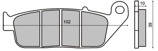 RMS Height: 39mm, Width: 10mm Brake pads 22 510 0890 buy