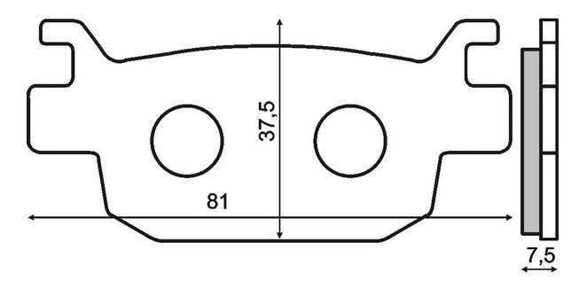 RMS Height: 37.5mm, Width: 7.5mm Brake pads 22 510 2560 buy