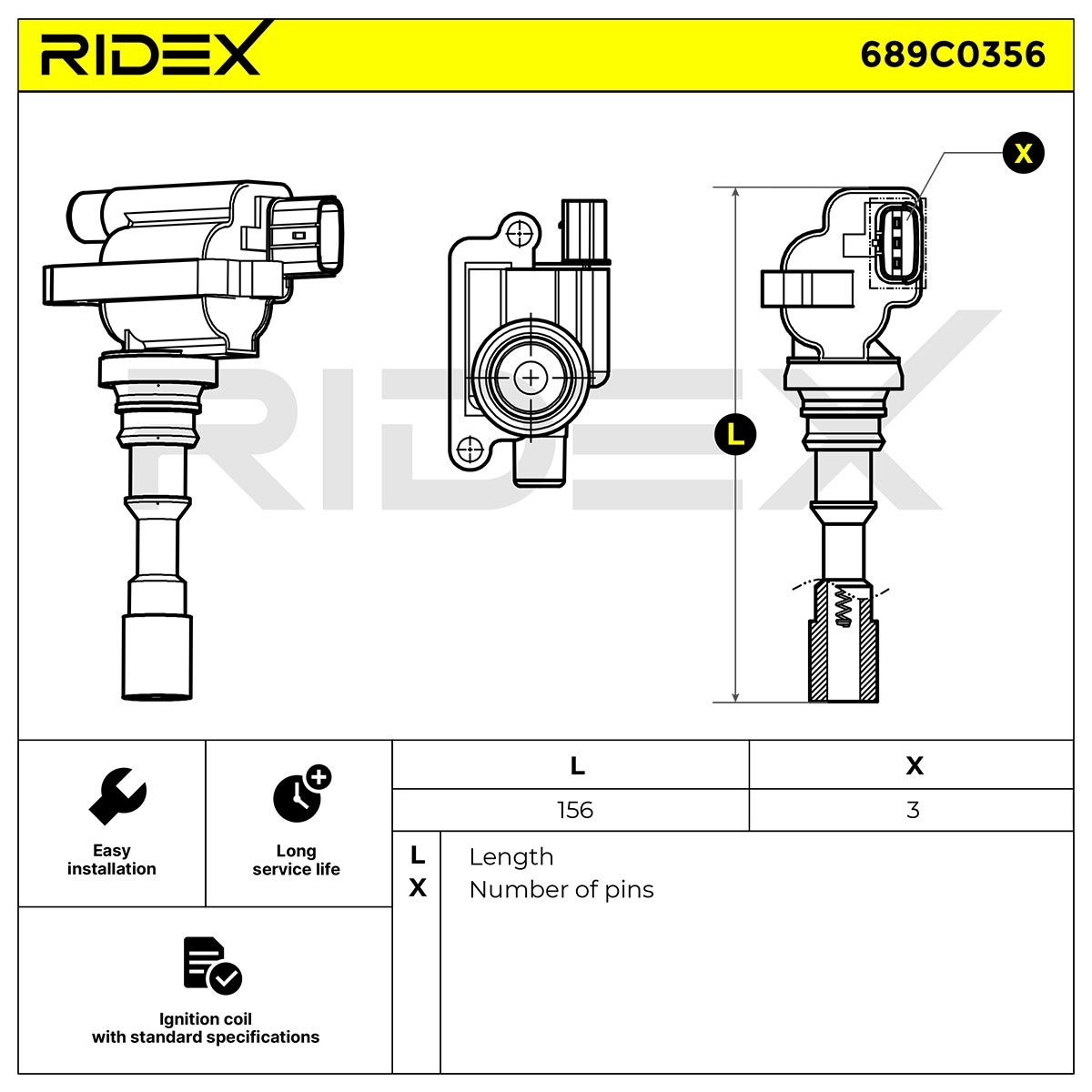 RIDEX Coil plug 689C0356 buy online