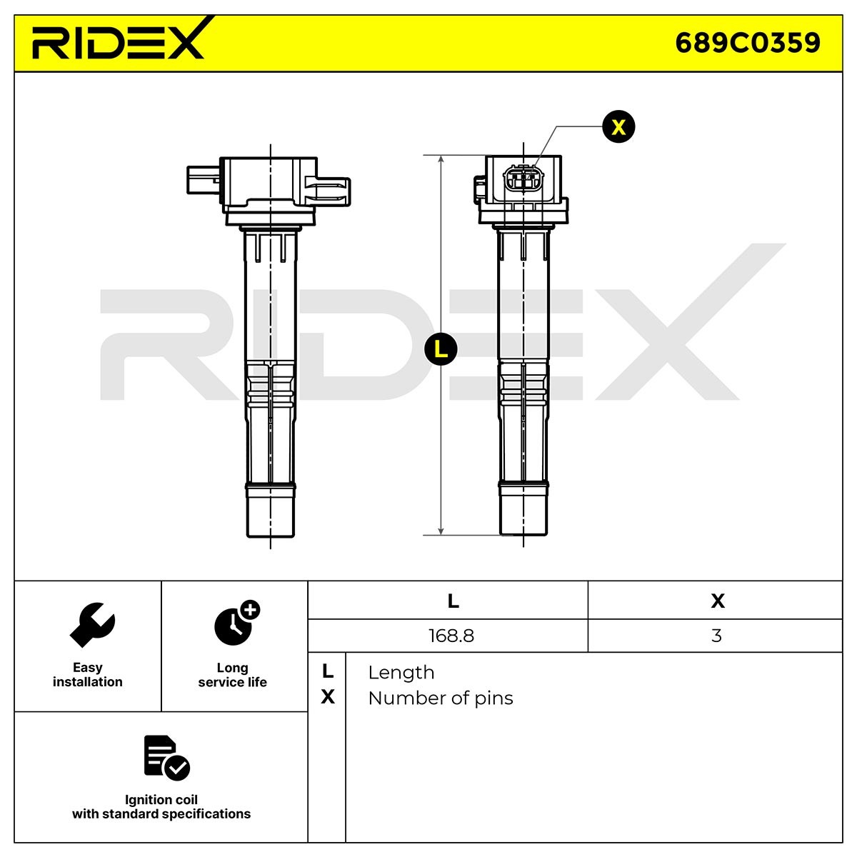 RIDEX Coil plug 689C0359 buy online
