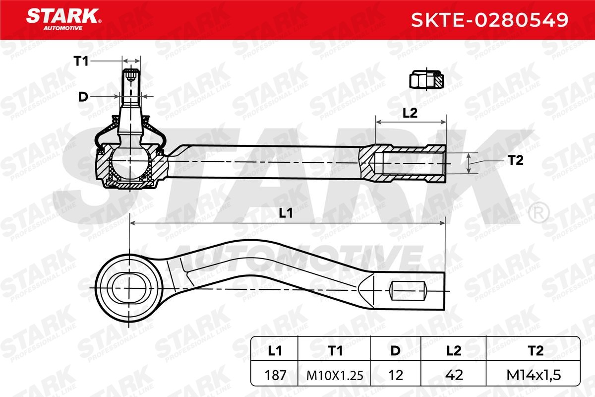 OEM-quality STARK SKTE-0280549 Track rod end