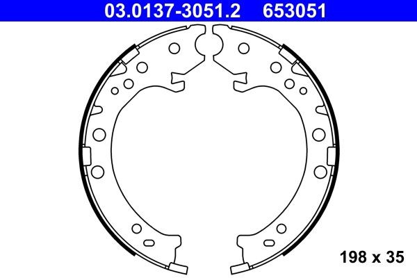 ATE 03.0137-3051.2 HONDA CR-V 2014 Handbrake brake pads