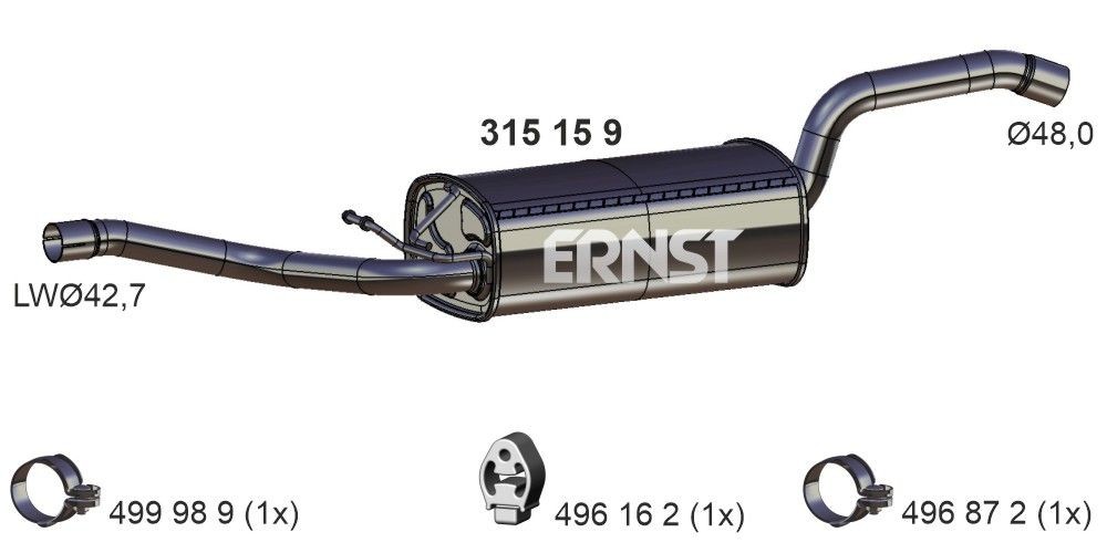 ERNST 315159 Brake caliper 1757011