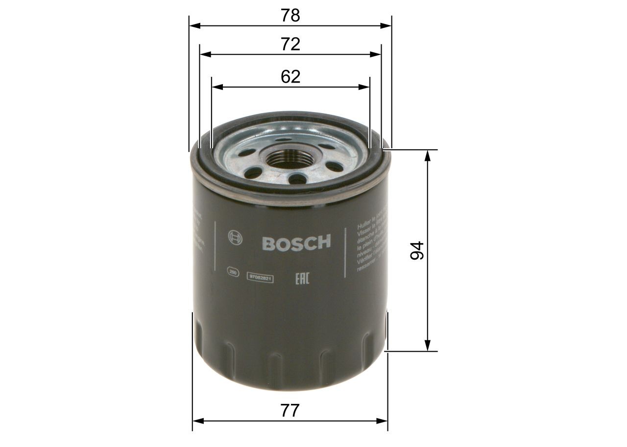 OEM-quality BOSCH F 026 407 268 Engine oil filter