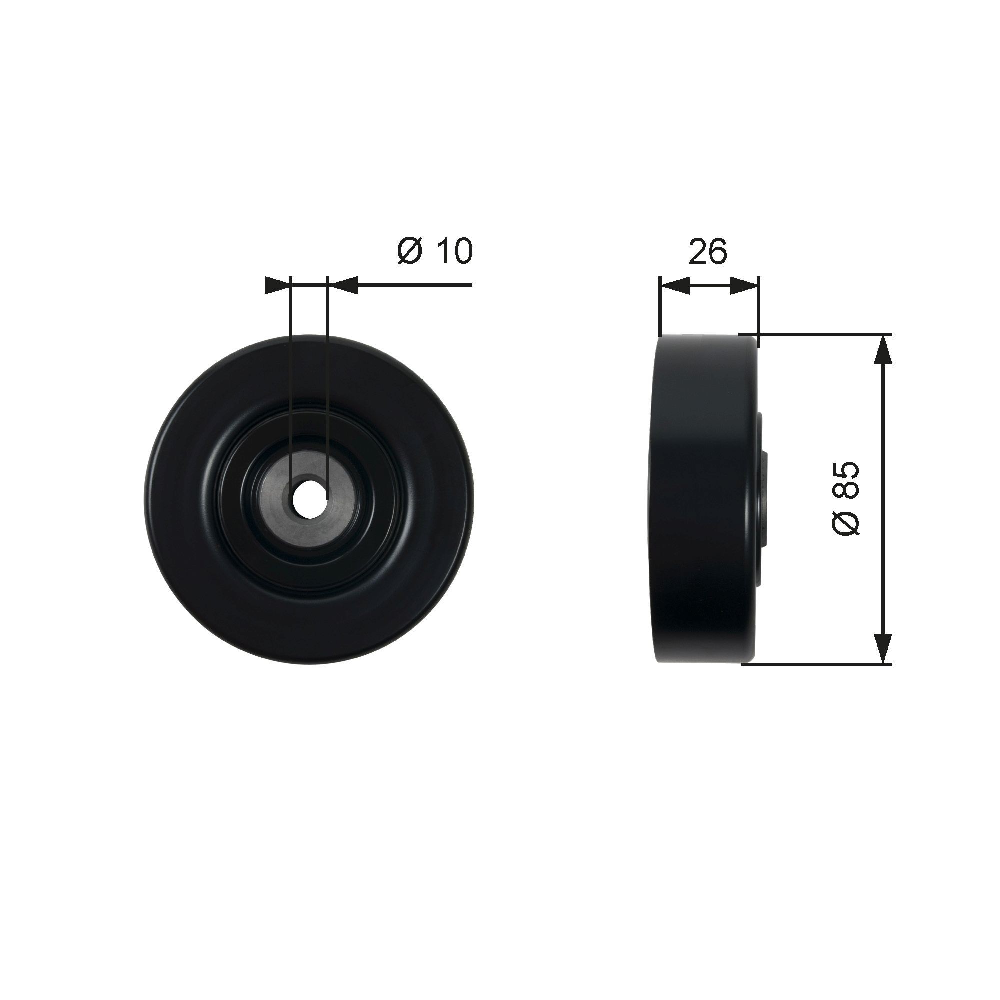 Tensioner pulley T38624 from GATES