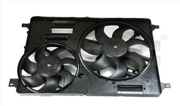 TYC 838-0009 Fan, radiator D1: 300 mm, 587W, with radiator fan shroud, with control unit