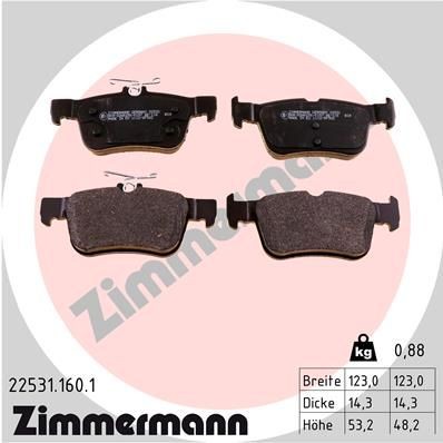 Great value for money - ZIMMERMANN Brake pad set 22531.160.1