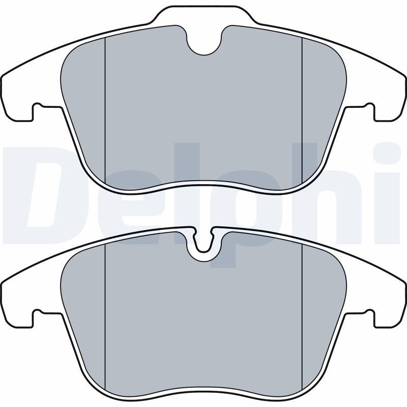 DELPHI LP3526 Brake pad set incl. wear warning contact, with anti-squeak plate, with accessories