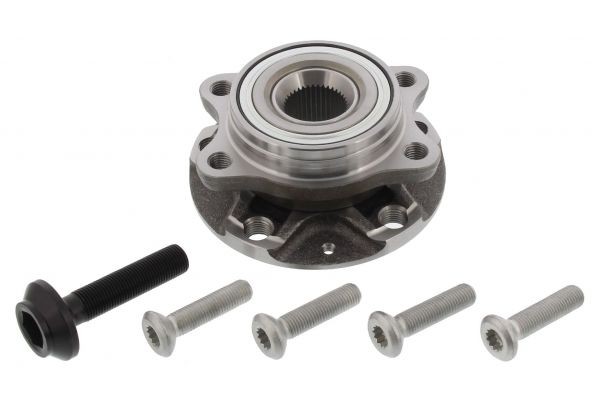 MAPCO 46846 Wheel bearing kit Front axle both sides, with wheel hub, with wheel bearing, with fastening material, 43 mm