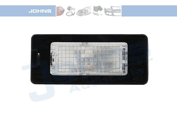 JOHNS 95 43 87-97 Licence Plate Light both sides, with bulb holder