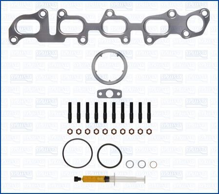 JTC12299 AJUSA Exhaust mounting kit SKODA with studs, syringe with oil, with gaskets/seals
