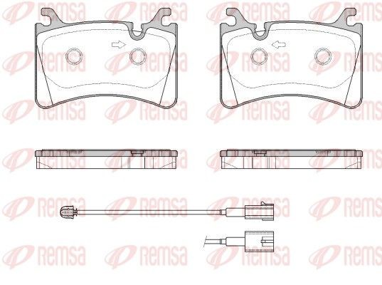 Original REMSA PCA181702 Brake pad set 1817.02 for ALFA ROMEO GIULIA